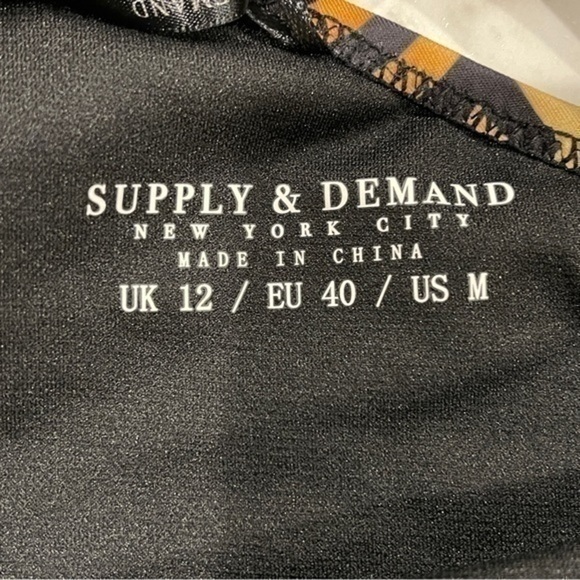 NWT Supply & Demand Regal Bikini Athletic Top Black Gold‎ Womens NEW - Picture 13 of 14